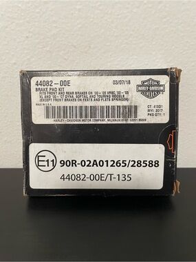Harley Davidson Brake Pad Kit 44082-00E NEW Motorcycle 90R-02A01265/28588
